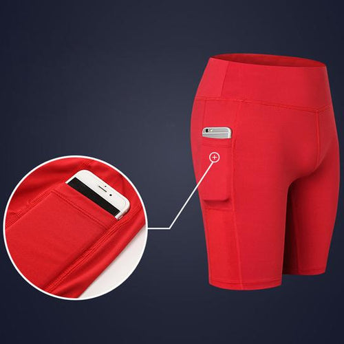 Load image into Gallery viewer, All Seasons Yoga Shorts Stretchable With Phone Pocket
